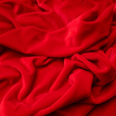 Ткань Бархат стрейч (красный)